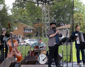 musical performance on outdoor stage