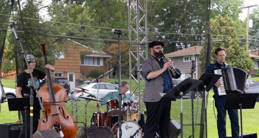 musical performance on outdoor stage